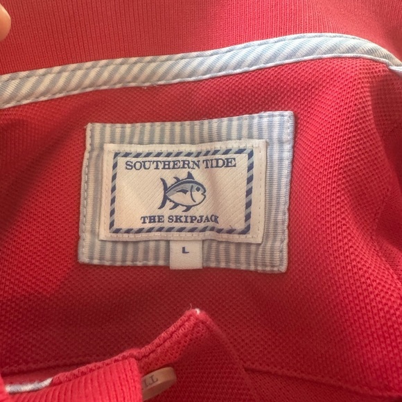 Southern Tide Red Skipjack Polo Traditional Fit.  Size L - Picture 6 of 7